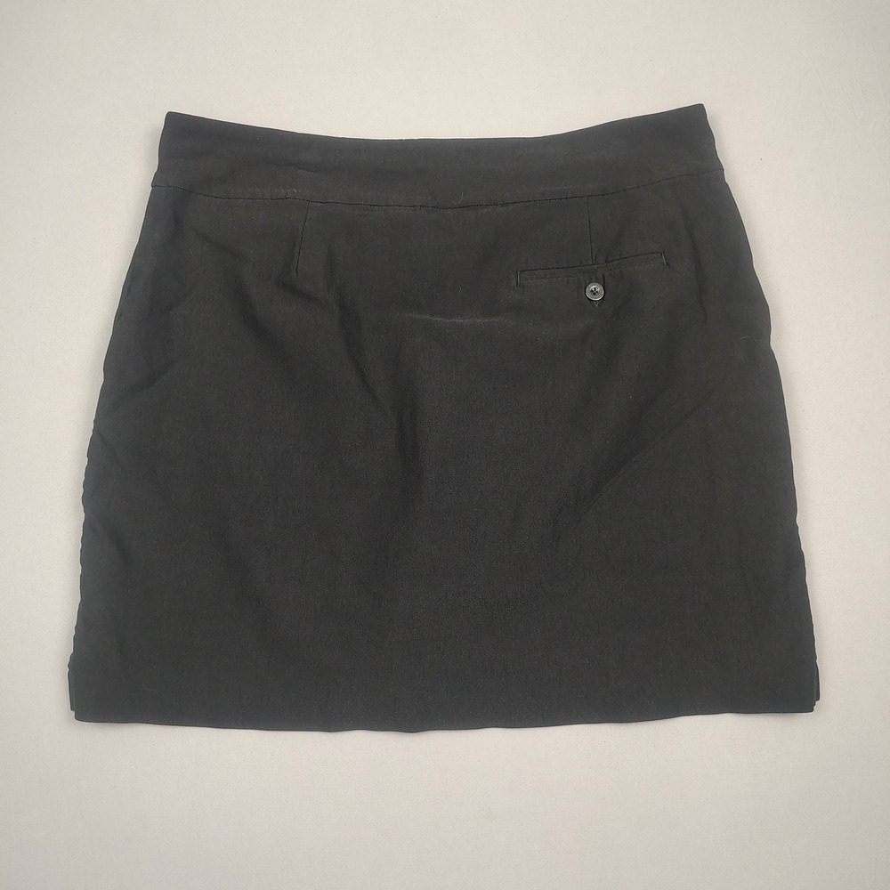EP Pro Skort Women Size 14 Black Solid Active Golf Stretch Rayon Blend - Picture 2 of 8